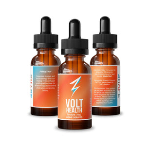 Volt Health, Shape, Bottle, Front, right and left Labels